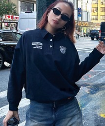 ROXY/ロキシー 長袖ポロシャツ オーバーサイズ RPO241033M