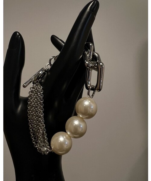 STUDIOUS（ステュディオス）の「【LOHME/ローム】Pearl Mix Chain Bracelet/パールミックスチェーンブレスレット（ブレスレット・レディース・シルバー/ゴールド・FREE）」の3枚目の写真