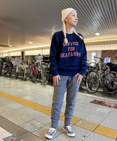 OLD BETTY'S（オールドベティーズ）の「【日本製】オールドベティーズ【OLD BETTY’S】Freece Easy Pants（その他パンツ・レディース・チャコールグレー/ネイビー・FREE）」の3枚目の写真