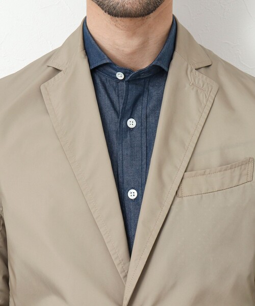 NOLLEY'S goodman（ノーリーズグッドマン）の「《ビジカジ対応》【小松マテーレ/LIMONTA】ナイロンイージージャケット（テーラードジャケット・メンズ・ベージュ/ブラック/ネイビー・L/S/XL/M）」の4枚目の写真