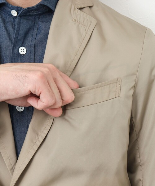 NOLLEY'S goodman（ノーリーズグッドマン）の「《ビジカジ対応》【小松マテーレ/LIMONTA】ナイロンイージージャケット（テーラードジャケット・メンズ・ベージュ/ブラック/ネイビー・L/S/XL/M）」の5枚目の写真
