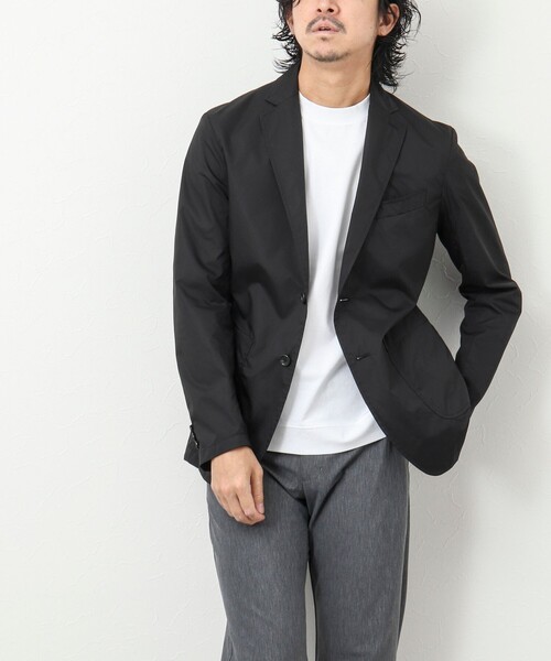 NOLLEY'S goodman（ノーリーズグッドマン）の「《ビジカジ対応》【小松マテーレ/LIMONTA】ナイロンイージージャケット（テーラードジャケット・メンズ・ベージュ/ブラック/ネイビー・L/S/XL/M）」の13枚目の写真