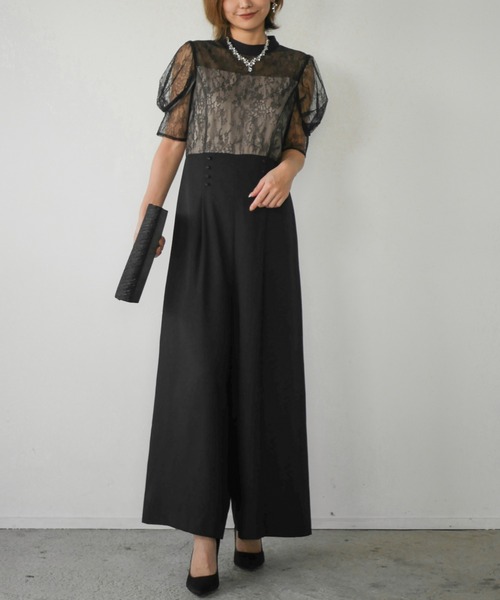 My shawty（ﾏｲｼｬｳﾃｨｰ）の「lace top pants dress（パンツドレス）」 - WEAR