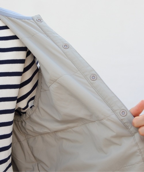 DANTON(ダントン)の「DANTON/ダントン インサレーションベスト INSULATION VEST DT-A0484 SBT(ダウンベスト・レディース・ライトブルー/アイボリー/ライトベージュ/ブラック・M)」の8枚目の写真