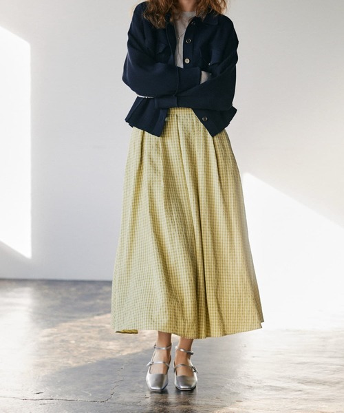 SENSE OF PLACE by URBAN RESEARCH（センスオブプレイスバイアーバンリサーチ）の「チェックボリュームスカート（スカート・レディース・ホワイト系その他/ブルー系その他/イエロー系その他・ONE）」の21枚目の写真