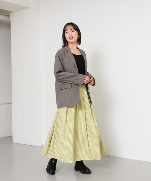 SENSE OF PLACE by URBAN RESEARCH（センスオブプレイスバイアーバンリサーチ）の「チェックボリュームスカート（スカート・レディース・ホワイト系その他/ブルー系その他/イエロー系その他・ONE）」の17枚目の写真