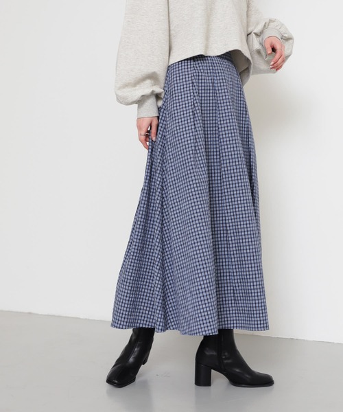 SENSE OF PLACE by URBAN RESEARCH（センスオブプレイスバイアーバンリサーチ）の「チェックボリュームスカート（スカート・レディース・ホワイト系その他/ブルー系その他/イエロー系その他・ONE）」の11枚目の写真