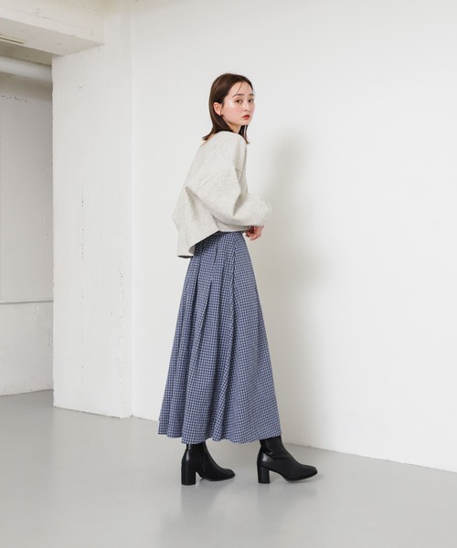 SENSE OF PLACE by URBAN RESEARCH（センスオブプレイスバイアーバンリサーチ）の「チェックボリュームスカート（スカート・レディース・ホワイト系その他/ブルー系その他/イエロー系その他・ONE）」の7枚目の写真