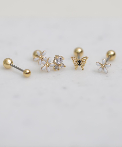 tone(トーン)の「【Peony/ピオニー】/サージカルステンレス316L ビジューピアスセット2(ピアス(片耳用)・レディース・C/D/E/F/B/G/I/A/H・FREE)」の5枚目の写真