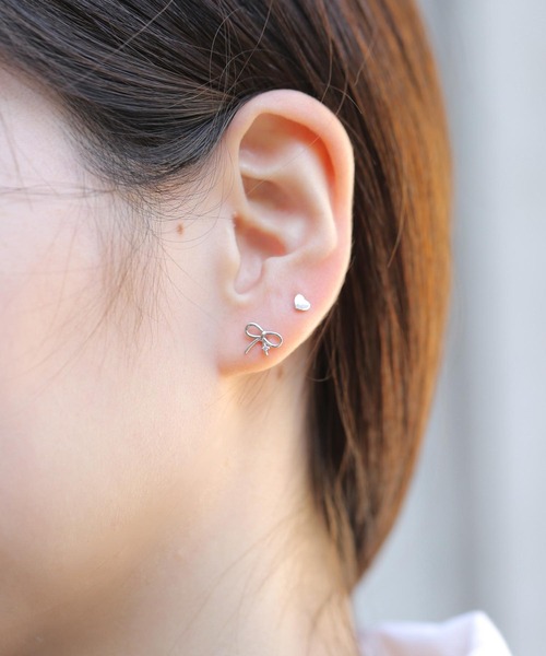 ピアスセット MOON SETTING DIAMOND PIERCED EARRINGS 0.20ct(1ZP0915)K18