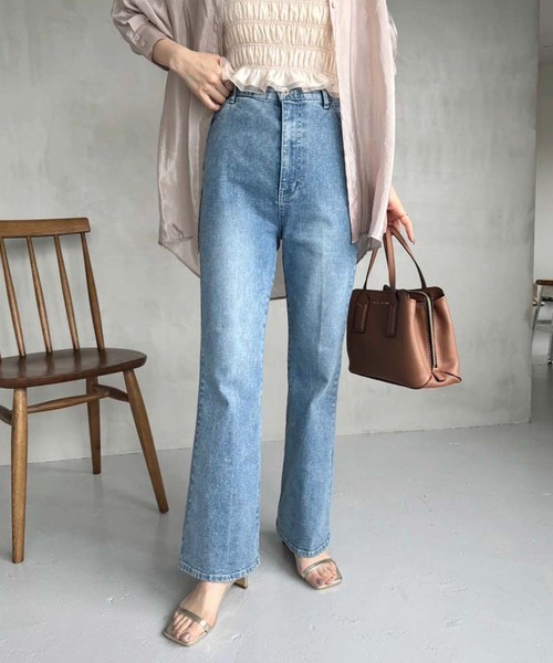 セール】【SMサイズ展開】美脚ストレッチデニム（デニムパンツ