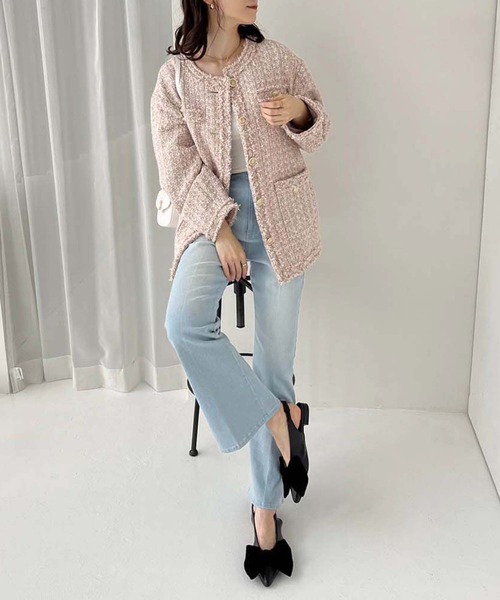 one after another NICE CLAUP（ワンアフターアナザーナイスクラップ）の「【SMサイズ展開】美脚ストレッチデニム（デニムパンツ・レディース・ブルー/ライトブルー/ブラック/ピンク・SMALL/MEDIUM）」の8枚目の写真