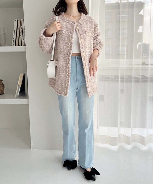 one after another NICE CLAUP（ワンアフターアナザーナイスクラップ）の「【SMサイズ展開】美脚ストレッチデニム（デニムパンツ・レディース・ブルー/ライトブルー/ブラック/ピンク・SMALL/MEDIUM）」の9枚目の写真