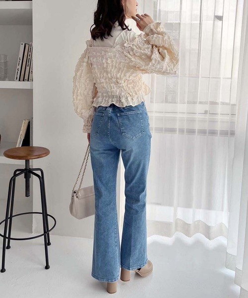 セール】【SMサイズ展開】美脚ストレッチデニム（デニムパンツ