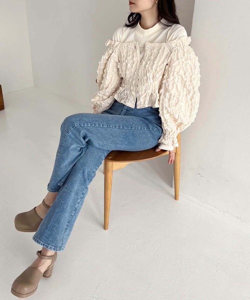 one after another NICE CLAUP（ワンアフターアナザーナイスクラップ）の「【SMサイズ展開】美脚ストレッチデニム（デニムパンツ・レディース・ブルー/ライトブルー/ブラック/ピンク・SMALL/MEDIUM）」の19枚目の写真