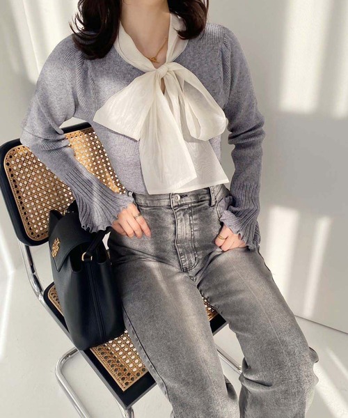 one after another NICE CLAUP（ワンアフターアナザーナイスクラップ）の「【SMサイズ展開】美脚ストレッチデニム（デニムパンツ・レディース・ブルー/ライトブルー/ブラック/ピンク・SMALL/MEDIUM）」の22枚目の写真