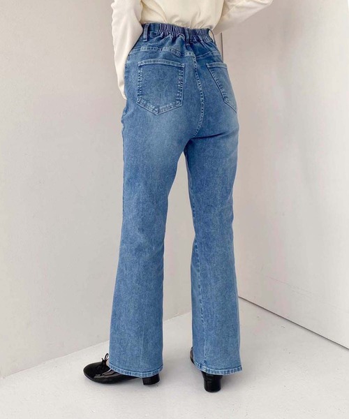 one after another NICE CLAUP（ワンアフターアナザーナイスクラップ）の「【SMサイズ展開】美脚ストレッチデニム（デニムパンツ・レディース・ブルー/ライトブルー/ブラック/ピンク・SMALL/MEDIUM）」の14枚目の写真