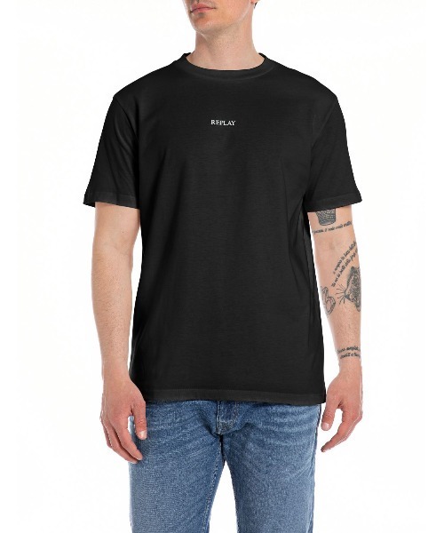 REPLAY（リプレイ）の「ベーシックジャージープリントTシャツ（Tシャツ/カットソー・メンズ・ブラック/ホワイト/グレー/アーミー・SMALL/LARGE/X-LARGE/MEDIUM）」の2枚目の写真