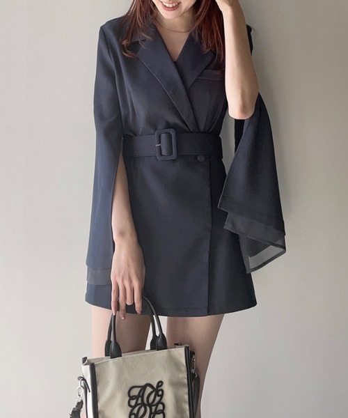 NOMAE（ノーマエ）の「【再入荷】袖スリットテーラードワンピース