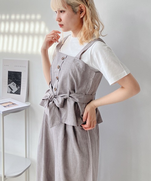 セール】◎ビスチェとパンツとTシャツ 3点セット（セットアップ）｜AS