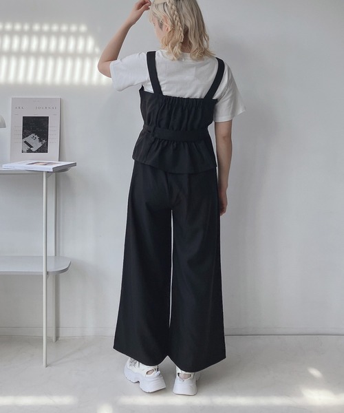 Alo ブラック カジュアル 無地 Tシャツとパンツ 2点セット/ S ブラック カジュアル 無地 Tシャツとパンツ Alo yoga 2点セット/ S