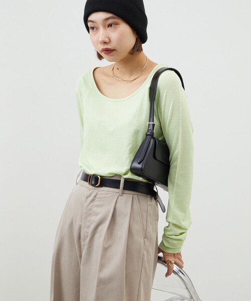 PUBLUX(パブリュクス)の「PUBLUX/パブリュクス タックワイドスラックスパンツ 限定展開(スラックス・レディース・ブラック/ベージュ/グレー・S/M)」の8枚目の写真