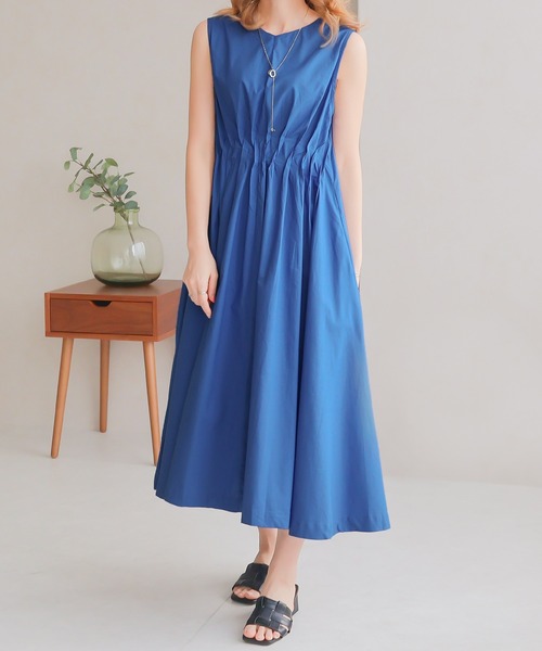 Social GIRL（ソーシャルガール）の「フロントタックワンピース（ワンピース・レディース・オフホワイト/ブルー/ブラック・M）」の3枚目の写真