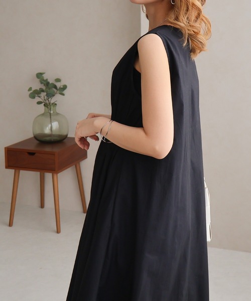 Social GIRL（ソーシャルガール）の「フロントタックワンピース（ワンピース・レディース・オフホワイト/ブルー/ブラック・M）」の5枚目の写真