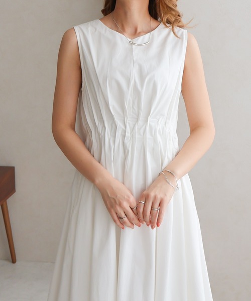 Social GIRL（ソーシャルガール）の「フロントタックワンピース（ワンピース・レディース・オフホワイト/ブルー/ブラック・M）」の9枚目の写真