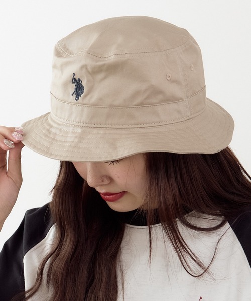 U.S. POLO ASSN.（ユーエスポロアッスン）の「U.S. POLO ASSN./ユーエスポロアッスン バケットハット（ハット・メンズ・ブラック/ベージュ/オフホワイト/インディゴブルー/ライトインディゴブルー/ネイビー・FREE）」の3枚目の写真