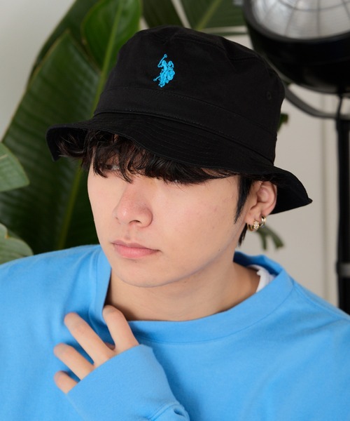 U.S. POLO ASSN.（ユーエスポロアッスン）の「U.S. POLO ASSN./ユーエスポロアッスン バケットハット（ハット・メンズ・ブラック/ベージュ/オフホワイト/インディゴブルー/ライトインディゴブルー/ネイビー・FREE）」の15枚目の写真