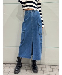 EGOIST | ポケット付デニムワークロングスカート(デニムスカート)