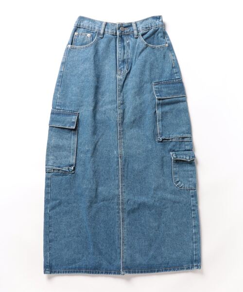 EGOIST（エゴイスト）の「ポケット付デニムワークロングスカート（デニムスカート・レディース・ブルー・M/S）」の13枚目の写真