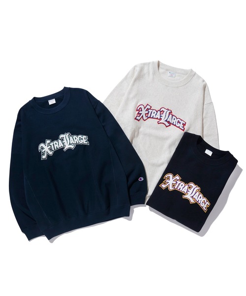 Champion（チャンピオン）の「【販売終了】XLARGE×Champion REVERSE WEAVE CREWNECK SWEAT（スウェット・メンズ・ブラック/アッシュ/ネイビー・S/M/L/XL）」の9枚目の写真