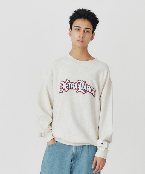 Champion（チャンピオン）の「【販売終了】XLARGE×Champion REVERSE WEAVE CREWNECK SWEAT（スウェット・メンズ・ブラック/アッシュ/ネイビー・S/M/L/XL）」の11枚目の写真