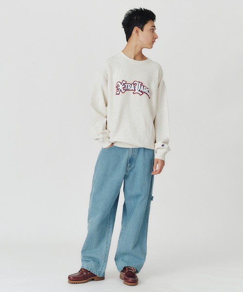 Champion（チャンピオン）の「【販売終了】XLARGE×Champion REVERSE WEAVE CREWNECK SWEAT（スウェット・メンズ・ブラック/アッシュ/ネイビー・S/M/L/XL）」の12枚目の写真