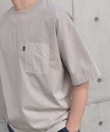【WEB限定】SHIPS any:〈撥水加工〉Teflon EcoElite(TM) ナイロンポケット Tシャツ◇
