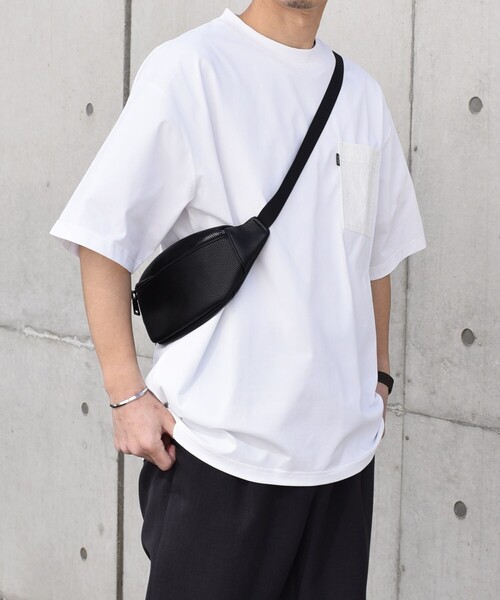 SHIPS any（シップス エニィ）の「【WEB限定】SHIPS any:〈撥水加工〉Teflon EcoElite(TM) ナイロンポケット Tシャツ◇（Tシャツ/カットソー・メンズ・ブラック/グレー/ホワイト/ライトグリーン/ホワイト系/ダークグレー/ケリーグリーン/チャコールグレー/グリーン・SMALL/MEDIUM/LARGE/X-LARGE）」の14枚目の写真