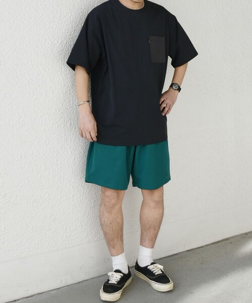 SHIPS any（シップス エニィ）の「【WEB限定】SHIPS any:〈撥水加工〉Teflon EcoElite(TM) ナイロンポケット Tシャツ◇（Tシャツ/カットソー・メンズ・ブラック/グレー/ホワイト/ライトグリーン/ホワイト系/ダークグレー/ケリーグリーン/チャコールグレー/グリーン・SMALL/MEDIUM/LARGE/X-LARGE）」の15枚目の写真