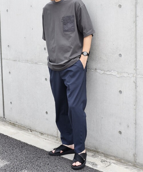 SHIPS any（シップス エニィ）の「【WEB限定】SHIPS any:〈撥水加工〉Teflon EcoElite(TM) ナイロンポケット Tシャツ◇（Tシャツ/カットソー・メンズ・ブラック/グレー/ホワイト/ライトグリーン/ホワイト系/ダークグレー/ケリーグリーン/チャコールグレー/グリーン・SMALL/MEDIUM/LARGE/X-LARGE）」の22枚目の写真