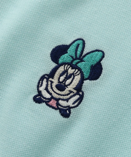 Disney(ディズニー)の「【Disney/ディズニー】ワンポイント刺繍 TC鹿の子 半袖ポロシャツ(ポロシャツ・レディース・アクア/ネイビー・M/L)」の7枚目の写真
