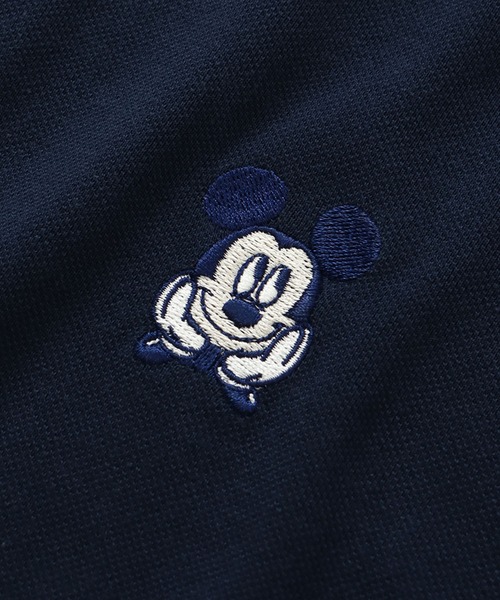 Disney(ディズニー)の「【Disney/ディズニー】ワンポイント刺繍 TC鹿の子 半袖ポロシャツ(ポロシャツ・レディース・アクア/ネイビー・M/L)」の6枚目の写真