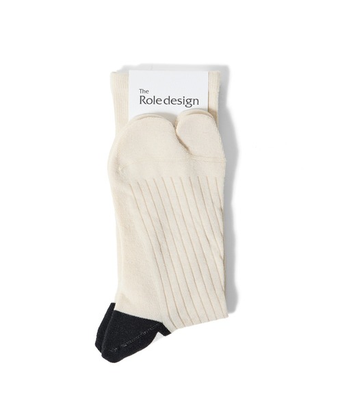 The Role design(ザロールデザイン)の「【 The Role design / ザ・ロールデザイン 】 SIDE LINE SOCKS MENS / サイドラインソックス メンズ(ソックス/靴下・メンズ・ダークネイビー/ブラック/アイボリー・FREE)」の5枚目の写真
