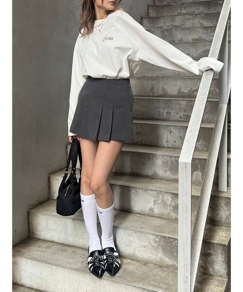 EVRIS（エヴリス）の「EVRIS CLUBロンT（Tシャツ/カットソー・レディース・ホワイト/ブラック/ネイビー・FREE）」の22枚目の写真