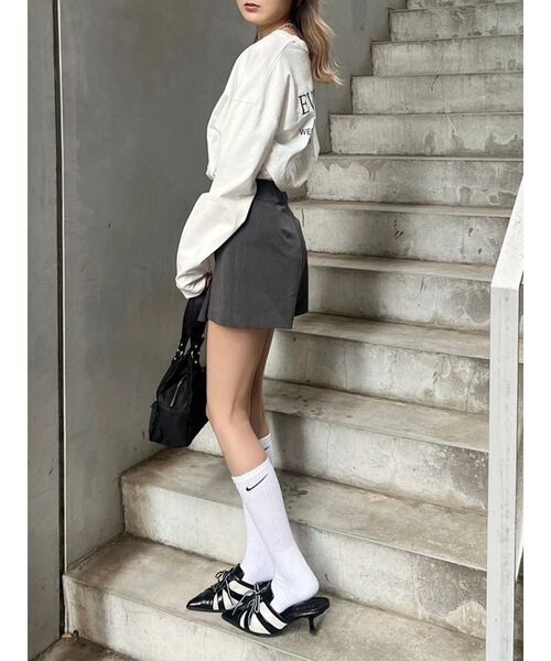 EVRIS（エヴリス）の「EVRIS CLUBロンT（Tシャツ/カットソー・レディース・ホワイト/ブラック/ネイビー・FREE）」の20枚目の写真