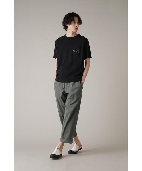 MHL.(エムエイチエル)の「PRINTED COTTON JERSEY(Tシャツ/カットソー・メンズ・ブラック/ベージュ/ホワイト・X-LARGE/SMALL/MEDIUM/LARGE)」の4枚目の写真