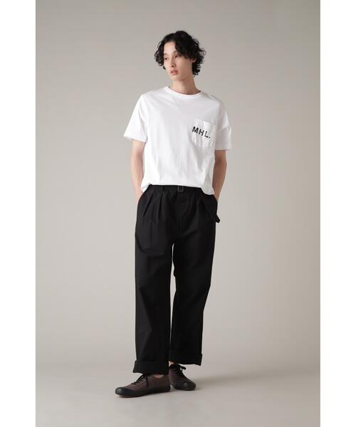 MHL.(エムエイチエル)の「PRINTED COTTON JERSEY(Tシャツ/カットソー・メンズ・ブラック/ベージュ/ホワイト・X-LARGE/SMALL/MEDIUM/LARGE)」の7枚目の写真