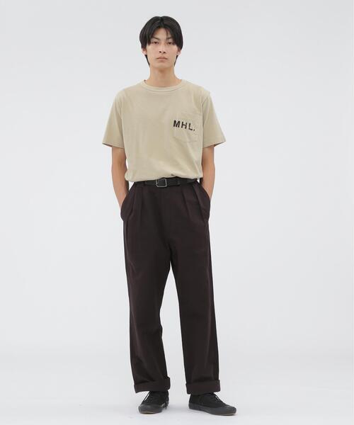 MHL.(エムエイチエル)の「PRINTED COTTON JERSEY(Tシャツ/カットソー・メンズ・ブラック/ベージュ/ホワイト・X-LARGE/SMALL/MEDIUM/LARGE)」の12枚目の写真