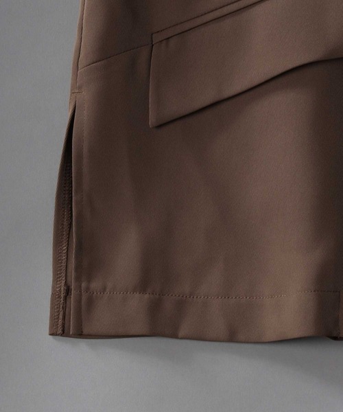 SITRY（シトリー）の「Twill Fabric Drape No Collar Gilet/別注 オーバーサイズ ドレープ ノーカラー ジレ ベスト レディース メンズ（ベスト・メンズ・チャコール/ブラック・M/L）」の7枚目の写真