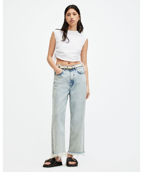 ALLSAINTS(オールセインツ)の「SONNY SIDE SEAM DRAWCORD TANK TOP | SONNY サイド シーム ドローコード タンク トップ(タンクトップ・レディース・ホワイト・8/12/6/10/4/2)」の4枚目の写真